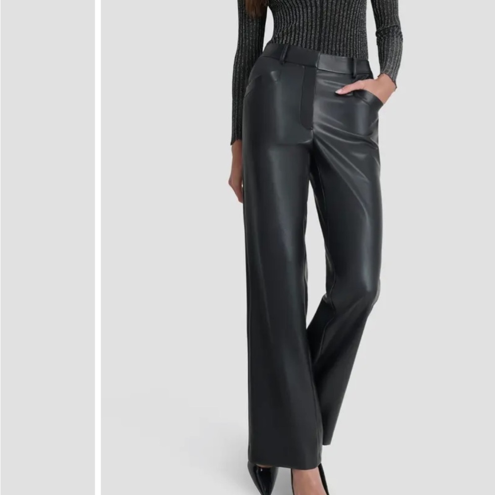 Dkny Black Wide Leg Pants